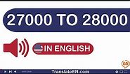 Numbers 27000 To 28000 In English Words