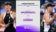Caroline Wozniacki vs. Angelique Kerber| 2024 Indian Wells Round of 16 | WTA Match Highlights