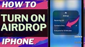 iOS 17: How to Turn on AirDrop on iPhone