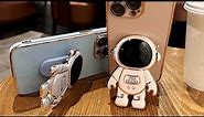 Cute Astronaut Folding Stand Phone Case Unbox and Review - Does it Work？