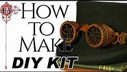 Steampunk Diy Goggle Kit, Easy to make Complete Leather kit + Tutorial