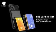 Casebus - Flip Hidden Pocket Wallet Phone Case - Card Slot Credit Card Holder Cover