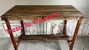 Trash To Treasure Thursday’s. What Do You Get When You Mix Vintage Quilt Rack With A Palette ? A Cool Table 😆. #thursdaytreasures #palette #quiltingrack #RusticFarmhouse #rusticdecor #rusticfarmhousestyle | Rustic Redemption Diy Home Decor