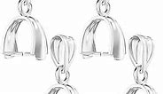 925 Sterling Silver Pinch Bails for Pendants Clasp Connectors Bails for Jewelry Necklace Clip Pendant Clasps(Made in Italy)