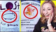 Reacting to Funny Missing Posters!