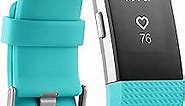 Fitbit Charge 2 Heart Rate + Fitness Wristband, Teal, Large (US Version)