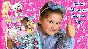 Barbie Magazine with Surprise gifts unboxing and playing! Barbie's Motto | Katy Kids TV