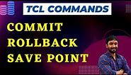 TCL commands in SQL | Commit Rollback Savepoint