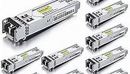 Gigabit Multimode SFP 1000Base-SX Fiber Transceiver Module, 850nm MMF, up to 550M for Cisco GLC-SX-MMD/SFP-GE-S, Meraki MA-SFP-1GB-SX, Ubiquiti UniFi UF-MM-1G, TP-Link TL-SM311LM, Pack of 10