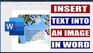 How to insert text in an image in Word | Microsoft Word Tutorials