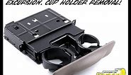 1999 - 2007 F250 F350 EXCURSION CUP HOLDER REMOVAL F-250 F-350 HOW TO REMOVE CUPHOLDER HIDDEN SCREWS