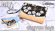 DIY CLUTCH PURSE BAG & WRISTLET | Zipper Pouch Tutorial and Pattern [sewingtimes]