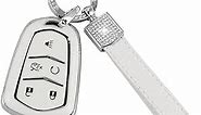 UHONSN for Cadillac Key Fob Cover Keychain Keys Shells Case Soft TPU Full Covers Protector Keycover Compatible with Cadillac Escalade ATS CT6 CTS SRX XT4 XT5 XT6 XTS