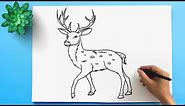 How to draw a Deer 💙