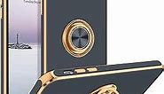 BENTOBEN iPhone Xs Max Case, Phone Case iPhone XsMax, Slim Fit Sparkly Kickstand Ring Holder Design Shockproof Protection Soft TPU Bumper Drop Protective Girl Women iPhone Xs Max Cover, New Grey/Gold