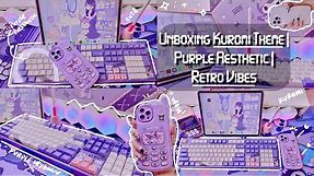 Unboxing Kuromi Theme 💜 Purple Aesthetic | Akko Kuromi Keyboard & Retro iPhone Case✨Aesthetic Vibes
