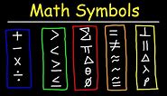 Top 50 Mathematical Symbols In English and Greek