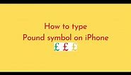 How to type Pound symbol on iPhone