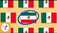 Spot the different flag - Learn Latin American flags - Visual attention skills for kids