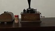 Edison Standard Antique Oak Record Player Cylinder Phonograph & Horn