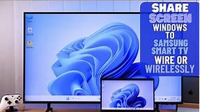 How to Connect Mirror Laptop Screen on Samsung Smart TV! [Wire & Wirelessly]