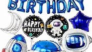KatchOn, Happy Birthday Outer Space Balloons Set - Large Pack of 22 | Space Birthday Balloons for Astronaut Birthday Party Decorations | Space Themed Party Supplies for Outer Space Party Decorations