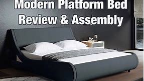 Modern Contemporary Wave Platform Bed Review and Assembly - As seen on Amazon & Ebay Futuristic Bed