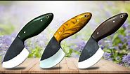 Skinner Knife Utility Knife Hammered 1095 High Carbon Steel Skinning Hunting Knife leather sheath