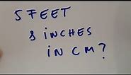 5 feet 8 inches in cm?