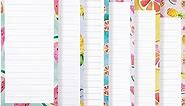 Juvale 6-Pack Magnetic Notepads for Refrigerator - Cute Grocery Shopping List for To-Do Memos, Scratch Pads (6 Fruit Designs, 60 Sheets Each)