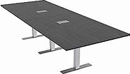 SKUTCHI DESIGNS INC. 12 Person Conference Table with Power and Data | Large Rectangular Modular Table | Harmony Series | Asian Night