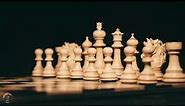 Prestige Luxury Staunton Chess Pieces On Our Luxury Ebony Wood Chess Board - Cinematic Preview