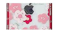 Cute Shockproof Bumper Flower Clear Soft iPhone Case (Pink,iPhone 13 Pro)