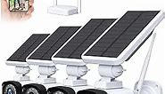 Solar Security Camera System Outdoor Wireless WiFi 4 Pack, 3MP Solar Powered (Include Base Station & 4 Solar Cameras), 2-Way Audio, Night Vision, PIR Motion Detection, IP65 Waterproof