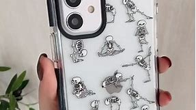 for iPhone 12 mini Case Funny Cute Yoga Skull Phone Cases