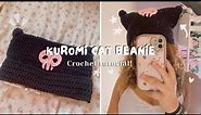 Crochet Kuromi Cat Beanie Tutorial!