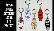 Laser Cut Motel Hotel Classic Retro Vintage Keychains DIY - Design File Available