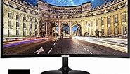 Samsung CF390 27" 16:9 Curved LCD FHD 1920x1080 Curved Desktop Black Monitor for Multimedia, Personal, Business, HDMI, VGA, VESA Mountable, Eye Saver Mode & Flicker Free Technology (LC27F390FH)
