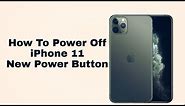 Iphone 11 How To Switch Off & Restart - New Power Button Iphone 11 pRO