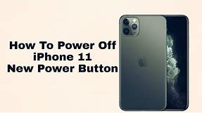 Iphone 11 How To Switch Off & Restart - New Power Button Iphone 11 pRO