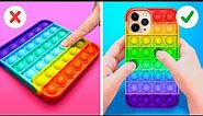 POP IT PHONE CASE || Colorful Phone Case DIY Crafts With 3D-Pen, Glue Gun, Clay And Epoxy Resin