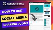 How to Add Social Media Icons at the End of Blog Post/Page?