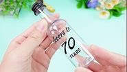 Bokon 50 Pcs Cheers to 70 Years Mini Liquor Bottles 1.7 oz Mini Wine Bottles for Guests Women Men 70th Birthday Anniversary Wedding Celebration Party Favors