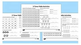 Year 2 Times Tables Worksheets PDF Pack