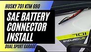 SAE battery connector motorcycle install