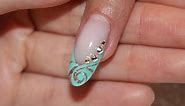 Sculpted Gel Nails Chunky Gold Glitter and Mint Green 3D effect Tutorial