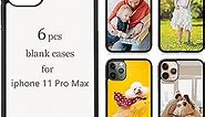 6 Pieces iPhone 11 Pro Max Sublimation Blank Case，Printable iPhone 11 Pro Max Sublimation Case for DIY Customize Heat Press Rubber Protective Case,Handicraftsman, Self-Employed and Businessman