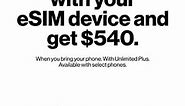 Get activated quickly with eSIM.