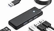USB 3.0 Hub, ORICO 5-Ports USB Hub with 6FT Long Cable, 3.0 SD/TF Card Reader, 3 USB 3.0 Ports,USB Splitter USB Expander for Laptop, Xbox, Flash Drive, HDD, Console, Printer, Camera,Keyborad, Mouse