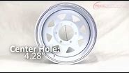 15X6 6/5.5 White Spoke Steel Wheel Trailer Rims 15 Inch 6 Lug on 5.5" - RecStuff.com